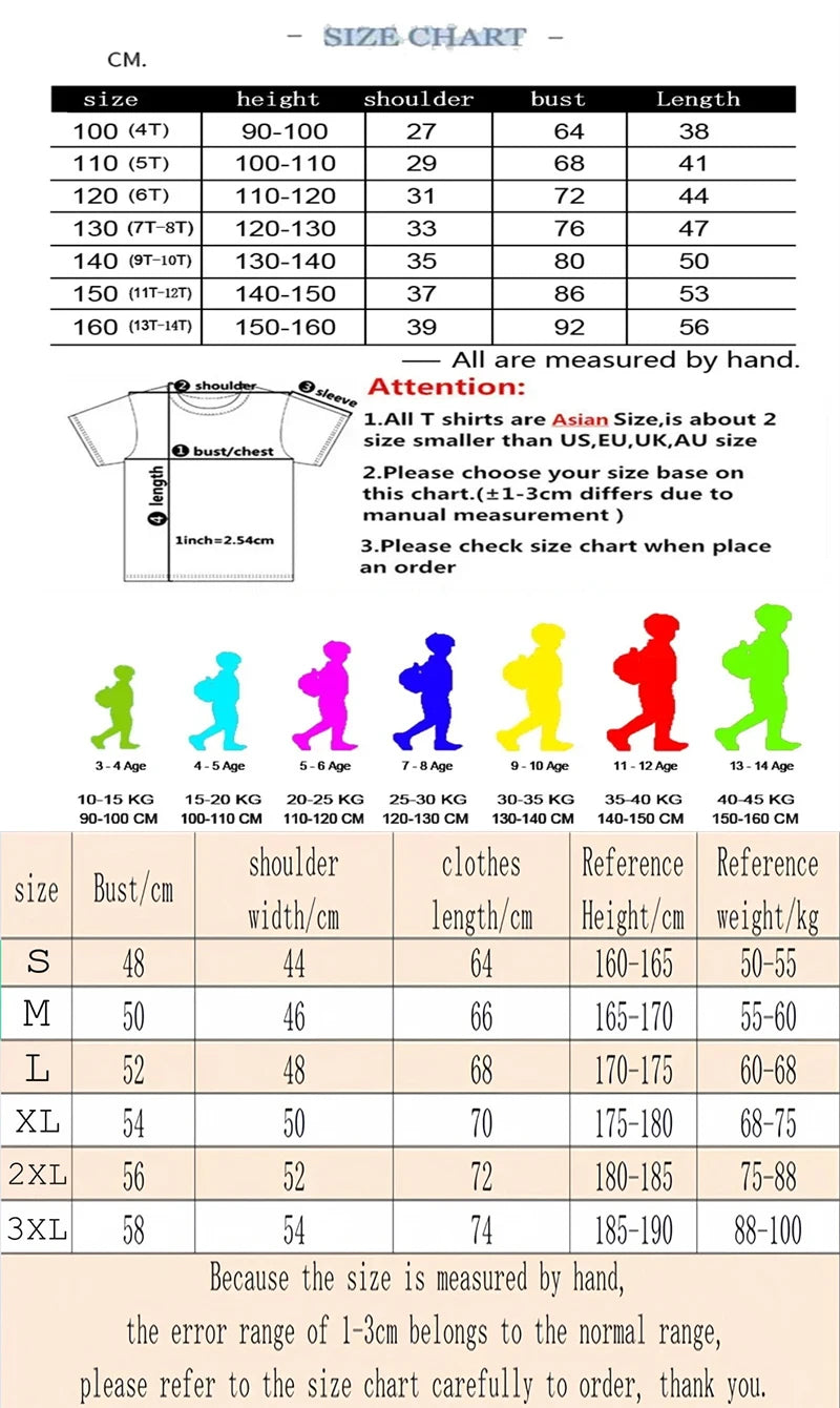 Kids Short-Sleeve Cartoon T-Shirt – Unisex Cotton Tee for Boys & Girls
